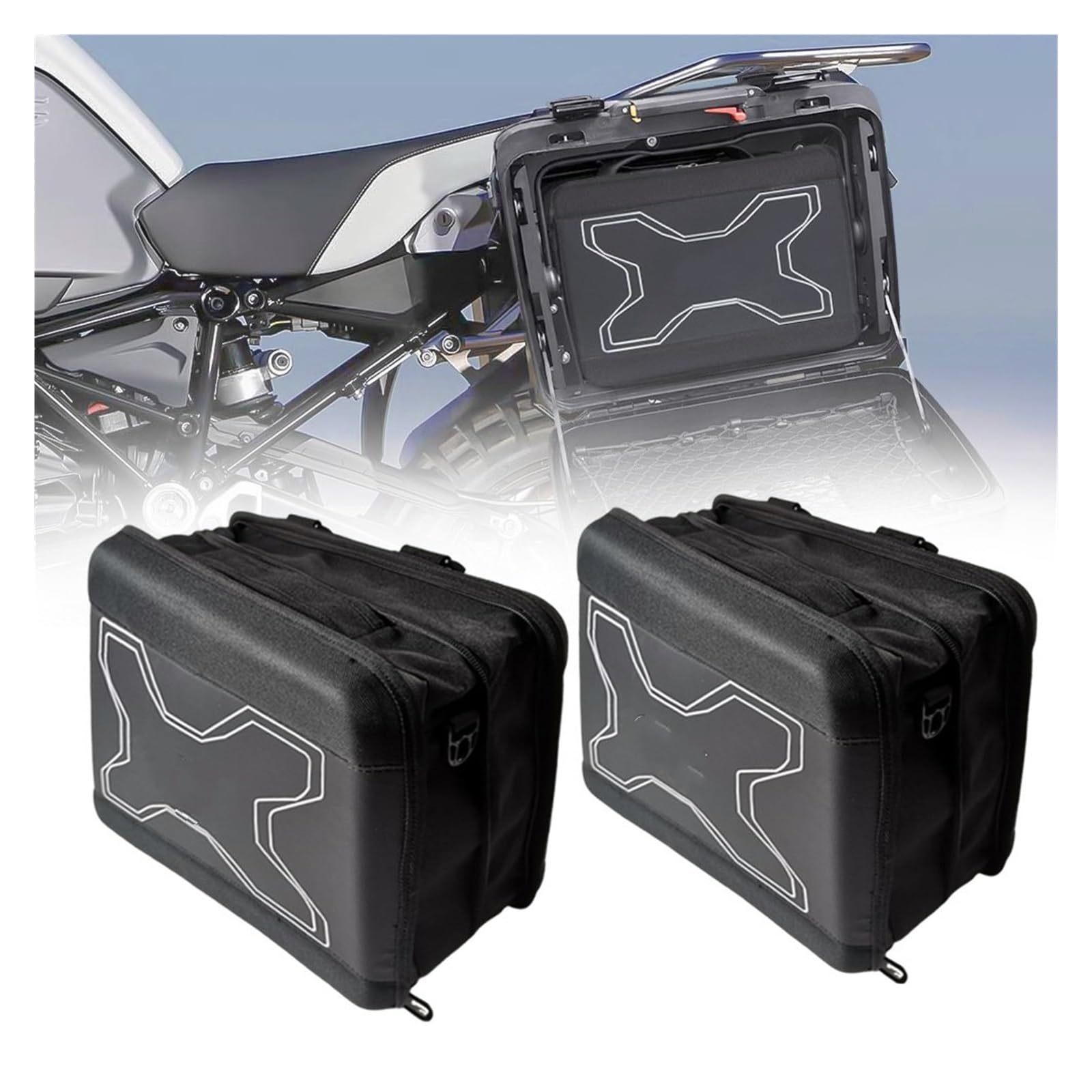 Moto Borsa Posteriore Per BMW R1200GS Per ADV Valigie Valigie Moto Borse Interne Cassetta Attrezzi Borsa Da Sella(A pair)