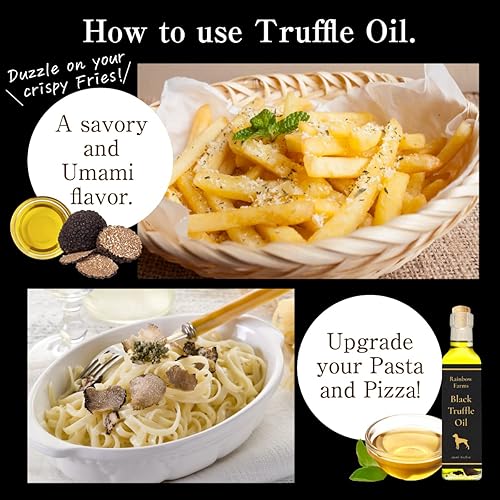 Miniatura 8 de Aceite de trufa 100% trufas reales y aceite de oliva virgen californiano prensado en frío (trufa blanca de 16.9fl oz (16.9 oz))