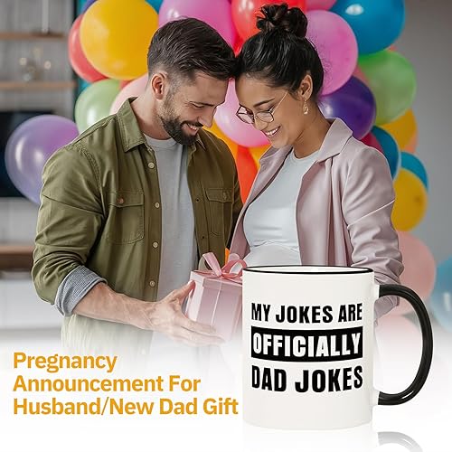 Miniatura 2 de Aurahouse Regalos para papá nuevo por primera vez, taza oficial de bromas de papá, anuncio de embarazo para marido divertido, regalos para papá por