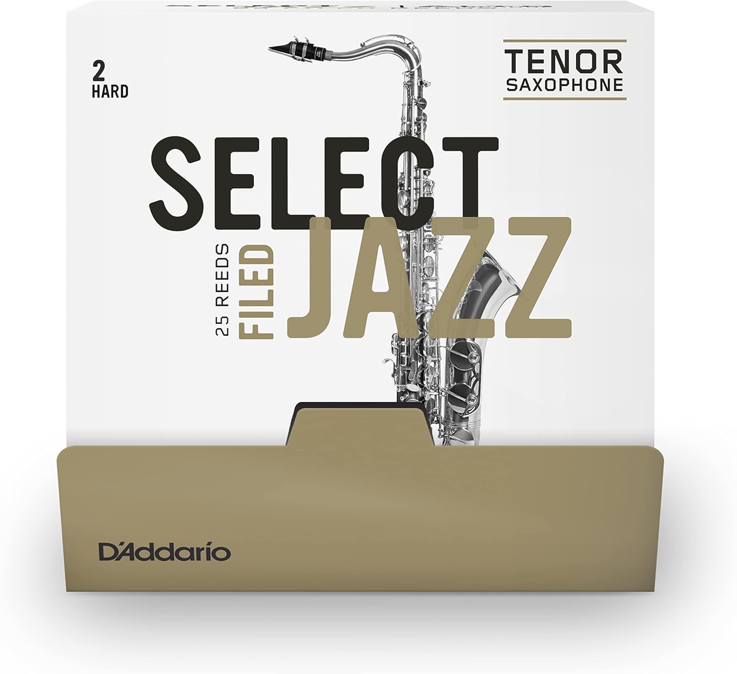 D'Addario Select Jazz Filed Tenor Saxophone Reeds, Strength 2 Hard, 25 Box