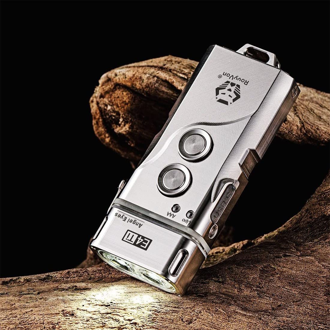 RovyVon E4 チタン LED 懐中電灯 RovyVon E4 Hybrid Titanium Keychain Flashlight