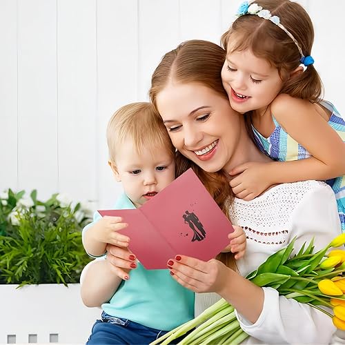 Miniatura 5 de qrqhnu Tarjeta desplegable para el día de San Valentín, diseño de corazón 3D, tarjeta de felicitación de aniversario, tarjetas de compromiso de