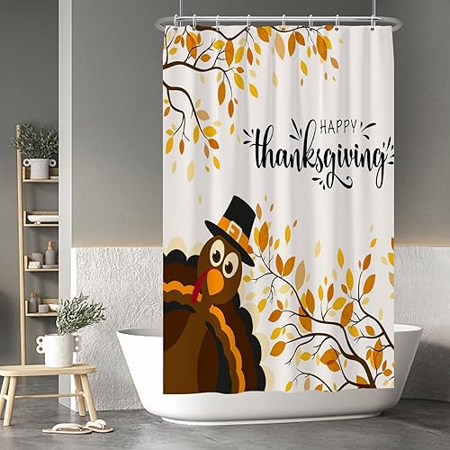 Miniatura 179 de Baocicco Juego de cortinas de ducha de fantasmas de Halloween, encantadores fantasmas de dibujos animados, divertidos trucos o tratos, cortinas de