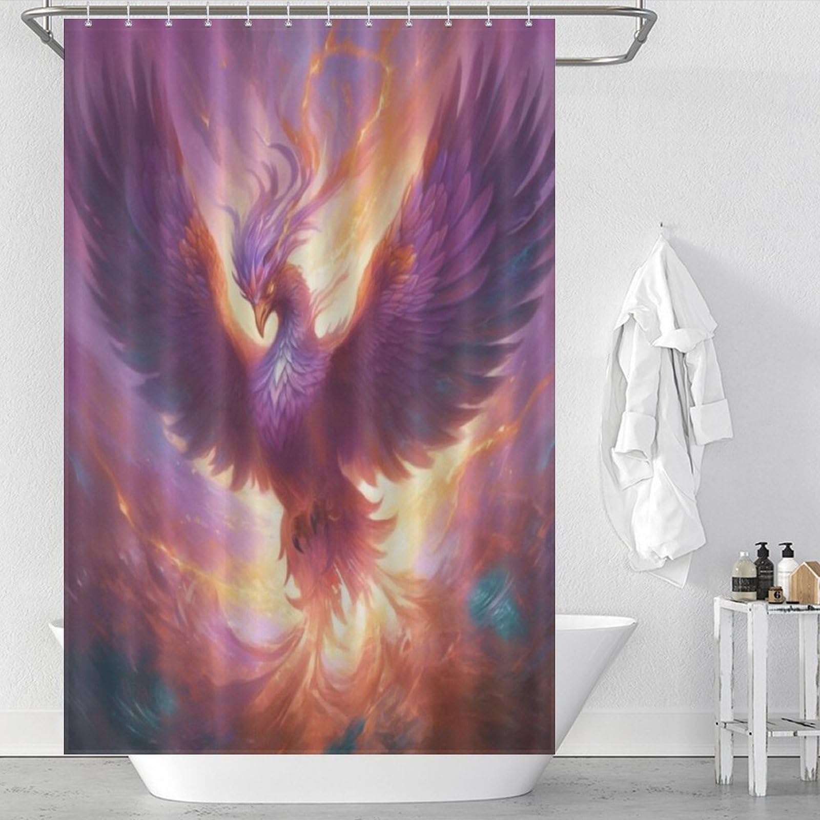 Rideau de baignoire Phénix étanche pour des matins sans stress en famille