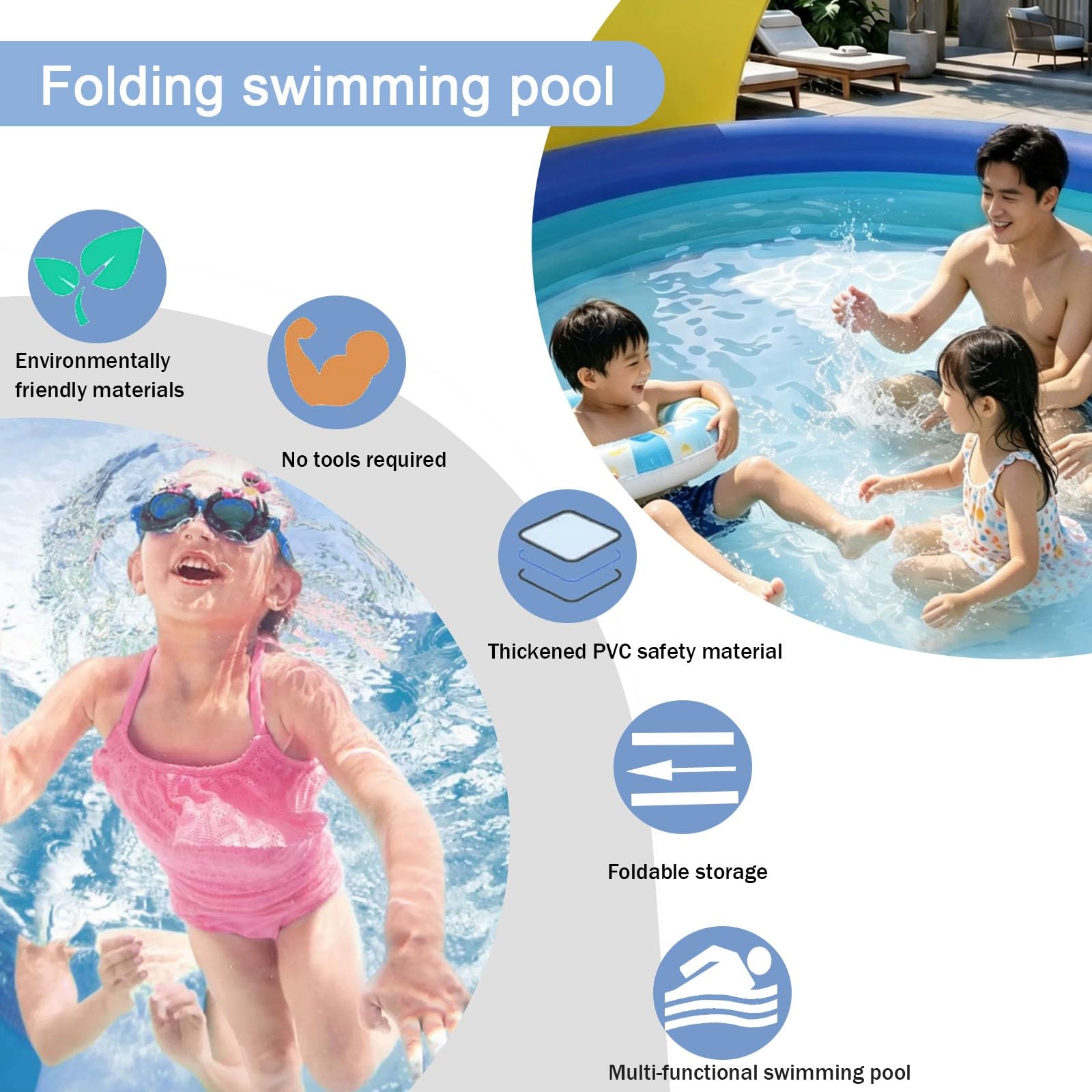 Piscina Gonfiabile Rettangolare Con Tettoia