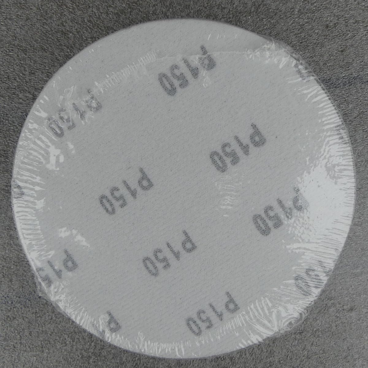 25 unidades de discos abrasivos de 150 mm de diámetro, sin agujeros, grano P150, lijadora excéntrica, lijadora de cuello largo de Bohrfux