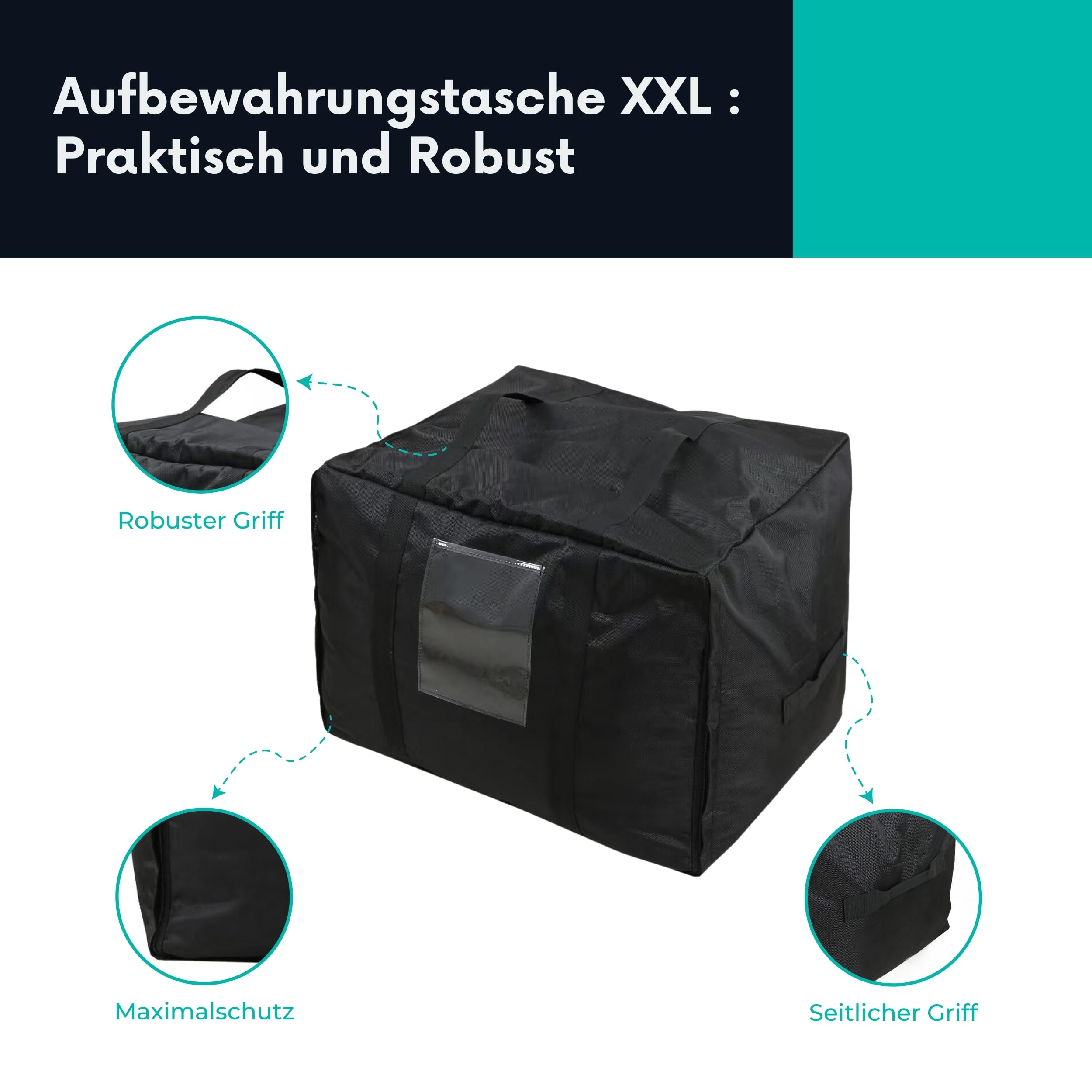 Vakuumbeutel XXL + Aufbewahrungstasche XXL tiret – Ideal zum Aufbewahren von Riesige Sitzsäcke 200 cm – Praktisch und Robust – Vacuum Bag + Storage Bag