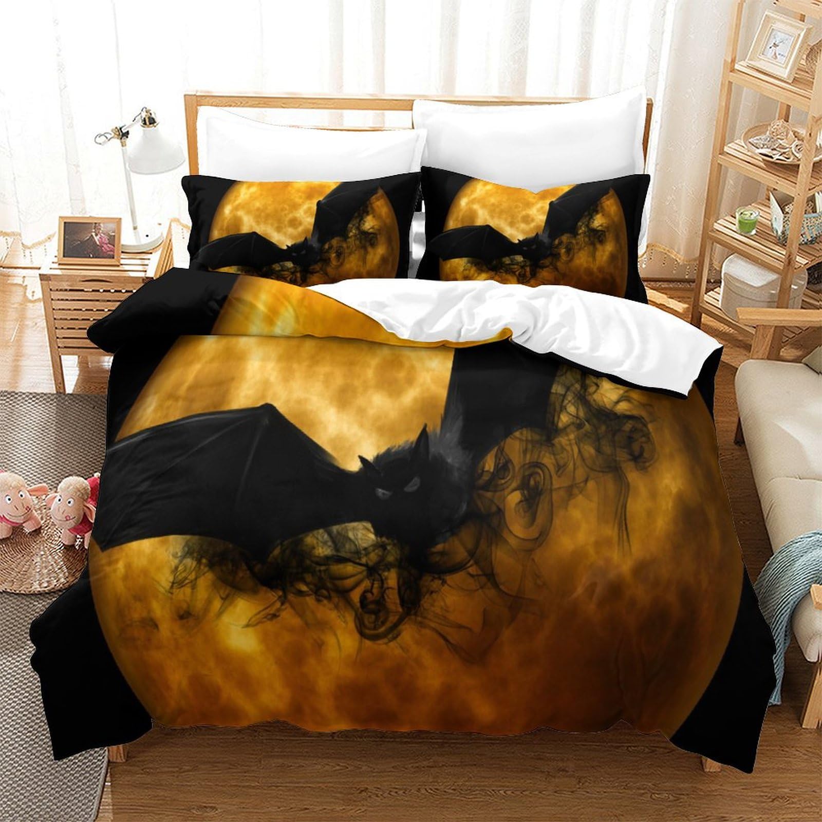 P1S9U7W5Y Celestial 3D Printed Duvet Cover Set 3pcs Microfiber Galaxy Bedding Set Double