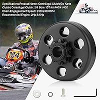 Vista 6 de Embrague centrífugo con diámetro interior de 3/4 pulgadas, 10T compatible con cadena #40/41/420, embrague Go Kart apto para minibike MB165 y MB200