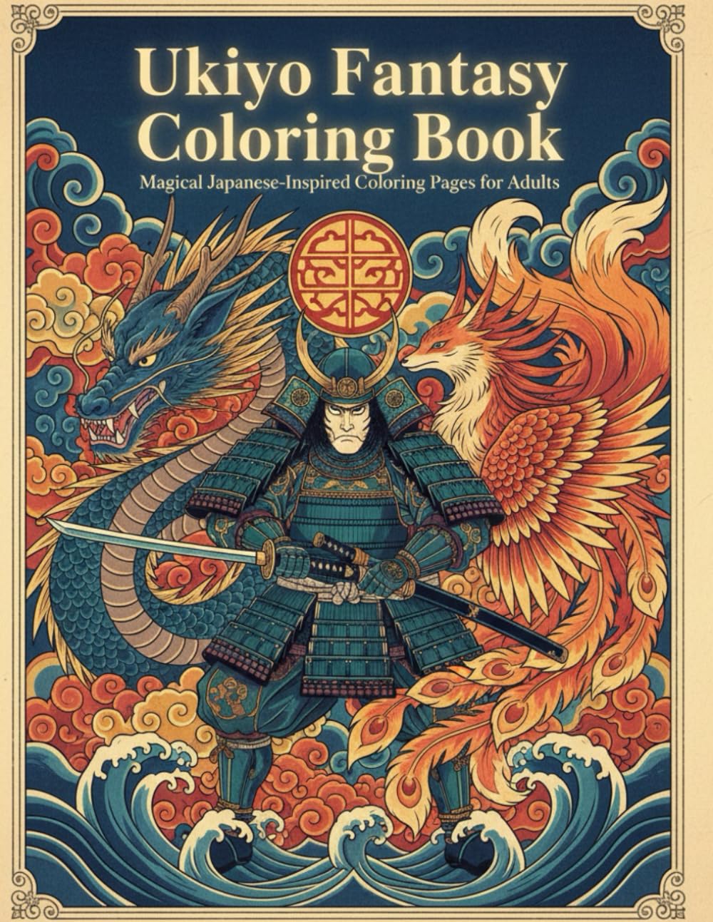 Ukiyo Fantasy Coloring Book: Magical Japanese-Inspired Coloring Pages for Adults