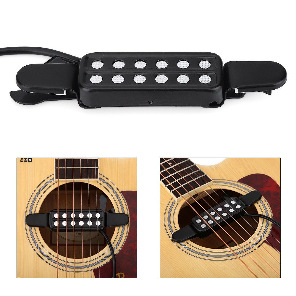 Pickup Magnetico per Chitarra 12 Fori, Trasduttore per Chitarra Accessori per Strumenti Musicali