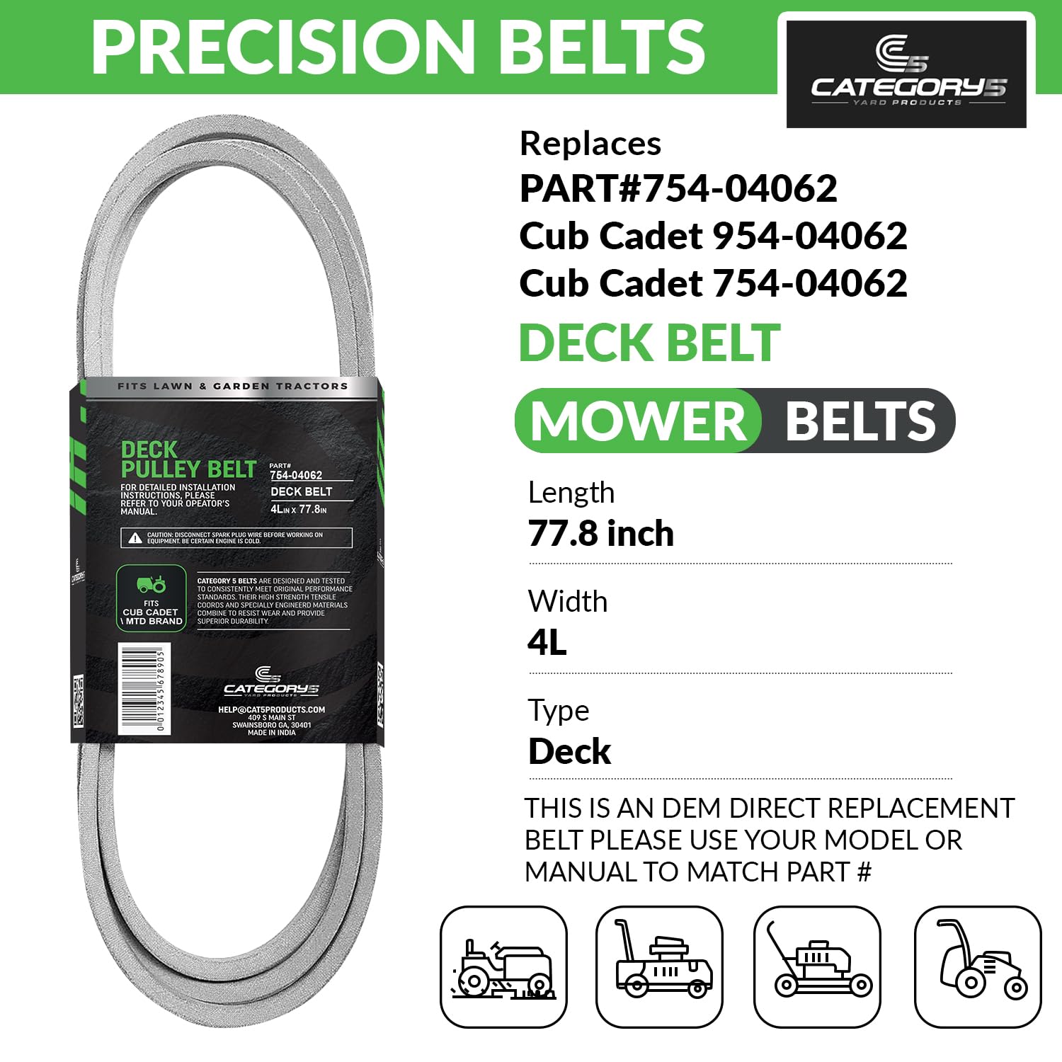 Amazon.com : 754-04062 Mower Belt FIts Cub Cadet MTD - 754-04062