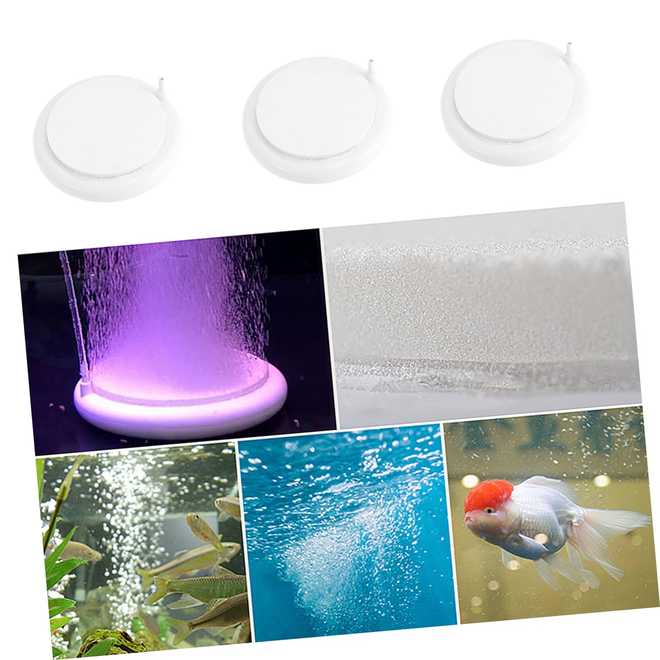 FRCOLOR Piedra Difusora De Aire para Acuario Oxigenador para Pecera Mineral Burbuja para Agua Blanco Mejora El Oxigeno para Peceras