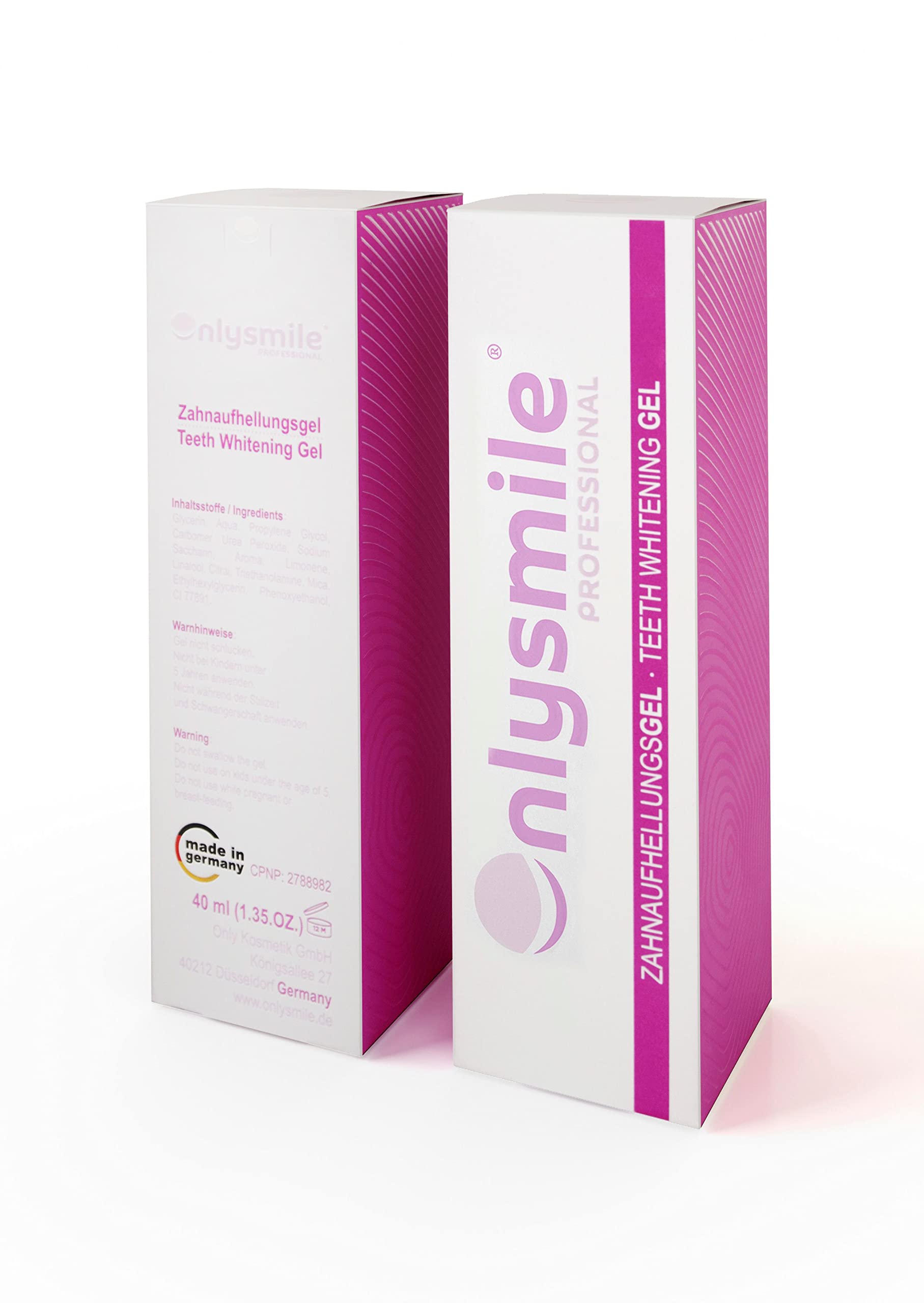 OnlysmileDouble Pack 2 x Teeth Whitening Gel for White Teeth Whitening and Bleaching Gel with Instant Effect Whitening Teeth - Cosmetic Teeth Cleaning [Start to Smile]