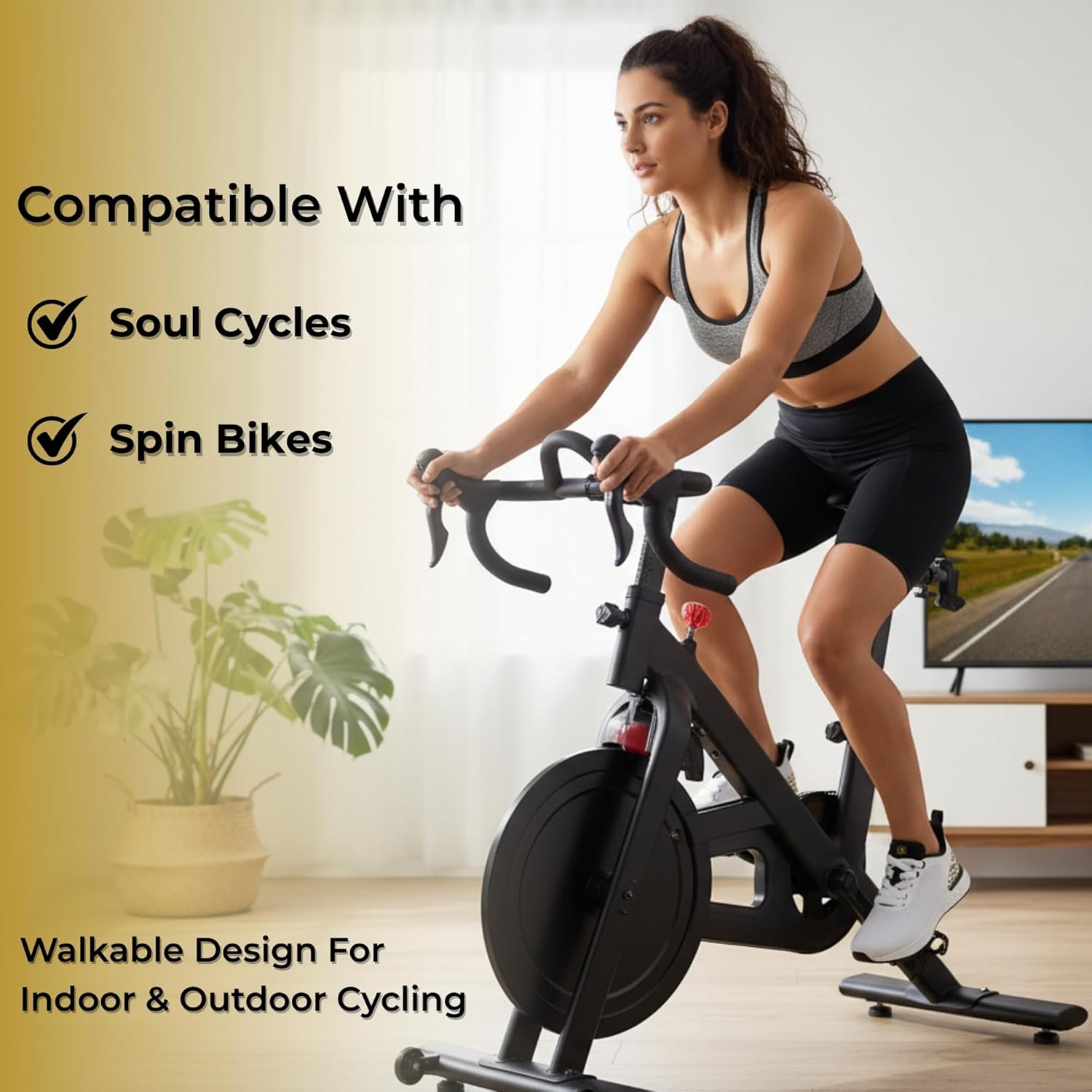 Tommaso Women's Cycling Shoes with Pre-Installed SPD Cleats — Easy to Walk-in Ventilated SPD Cycling Shoes for Women's Spin Classes and Indoor Bikes — Comfortable on Foot and Toebox. - Image 4