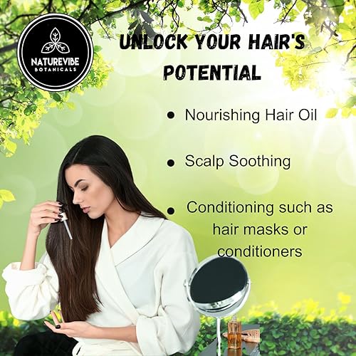 Miniatura 7 de Naturevibe Botanicals - Aceite de almendra dulce, 100% puro y natural, ideal para el cuidado de la piel y el cuidado del cabello, 32 onzas Aceite de