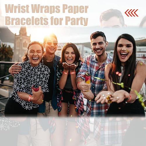 Miniatura 5 de Jetec 1000 pulseras de admisión general para eventos, bandas de papel impermeables, desechables, resistentes al desgarro, para fiestas, pulseras de