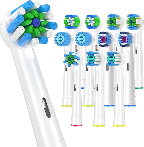 Cabezales de cepillo de repuesto compatibles con Oral-b para PrecisiónPrecision PRO3DWhiteSensitiveFlossCross Clean de 12 cabezales de cepillo Cabezales de cepillo de repuesto compatibles con Oral-b para PrecisiónPrecision PRO3DWhiteSensitiveFlossCross Clean de 12 cabezales de cepillo