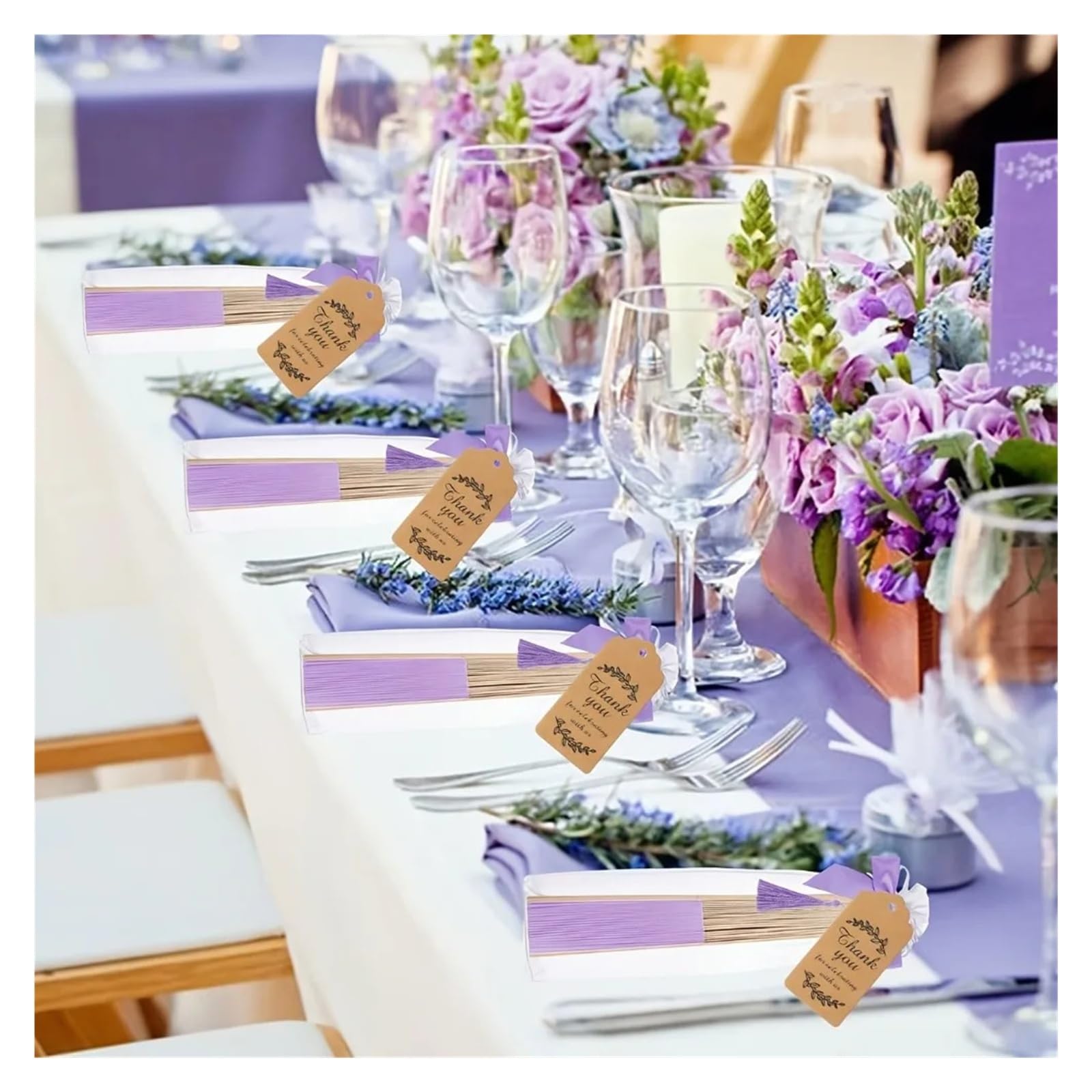 30 Stück violette Faltfächer-Quasten for Damen – Hochzeit/Braut/Party, kleines Geschenk, Hochzeitsgeschenke for Gäste Für Haushalt Wohnen