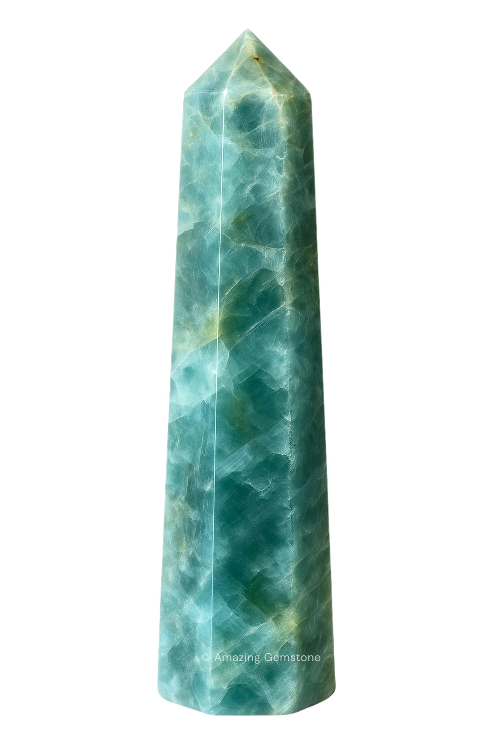 Aquamarine Crystal Towers ~ Natural Healing Crystal Point Obelisk for Reiki Healing and Crystal Grid (3" to 4" INCH)