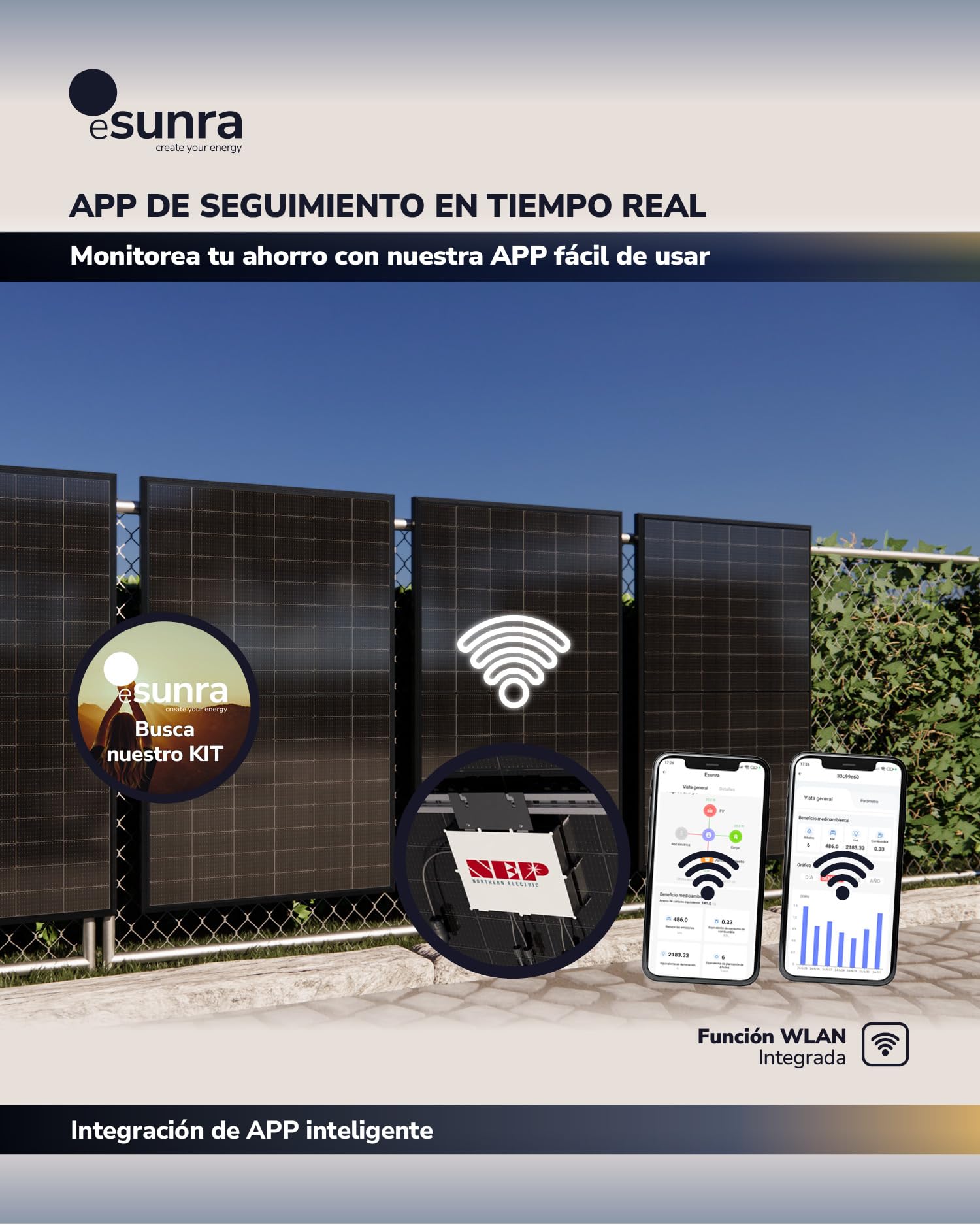 2 paneles solares bifaciales de 430W - Tecnología TOPCon - Rendimiento del 22% - Cables de 1,2m - ALLBLACK 2SX Model