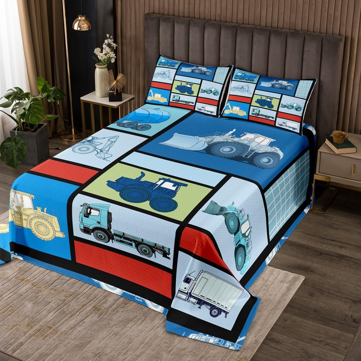 Camo Gamepad Coverlet Set Twin Size,Soldier Silhouette Bedspread Quilt Set Iron Net Quilted, Man Fashion Soft Home Decorative 2 Pieces(1 Bedspread and 1 Pillowcase)