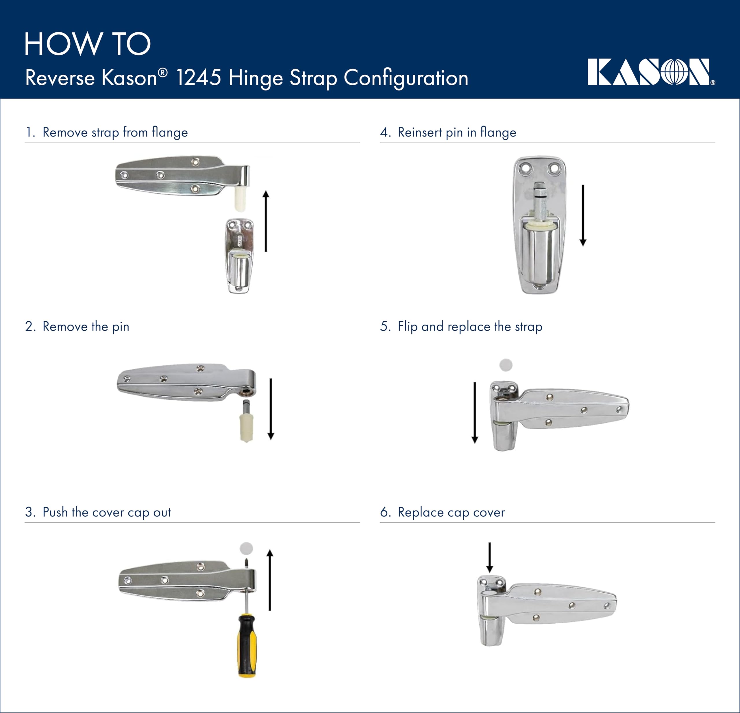 Kason 11245000028 Hinge 1245 Self Closing Walk In Refrigerati 21467 by Kason