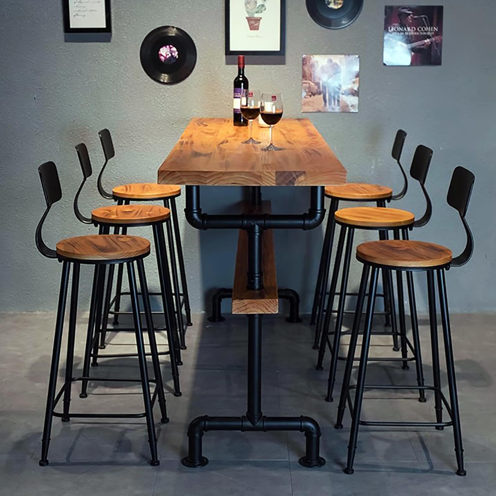 Amazon.com: Industrial Long Bar Table,Counter Height Kitchen