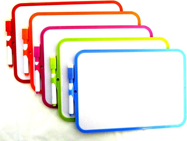 A4 Mini WHITEBOARD Double Sided Plastic Frame (Orange)