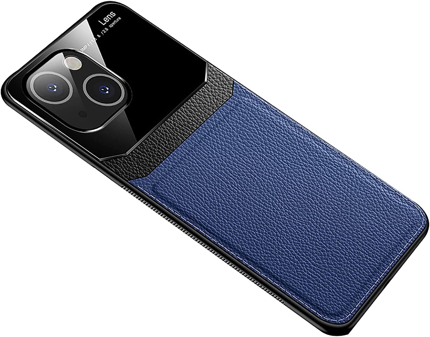 Coque antichoc iPhone 14 Pro étui cuir bleu fin - 8