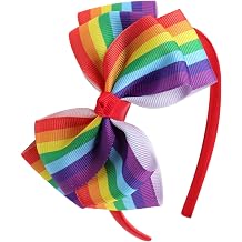 Double-Layered Cute Bow Headbands for Girls & Toddlers Multicolor, Stylish & ComfortableRainbow