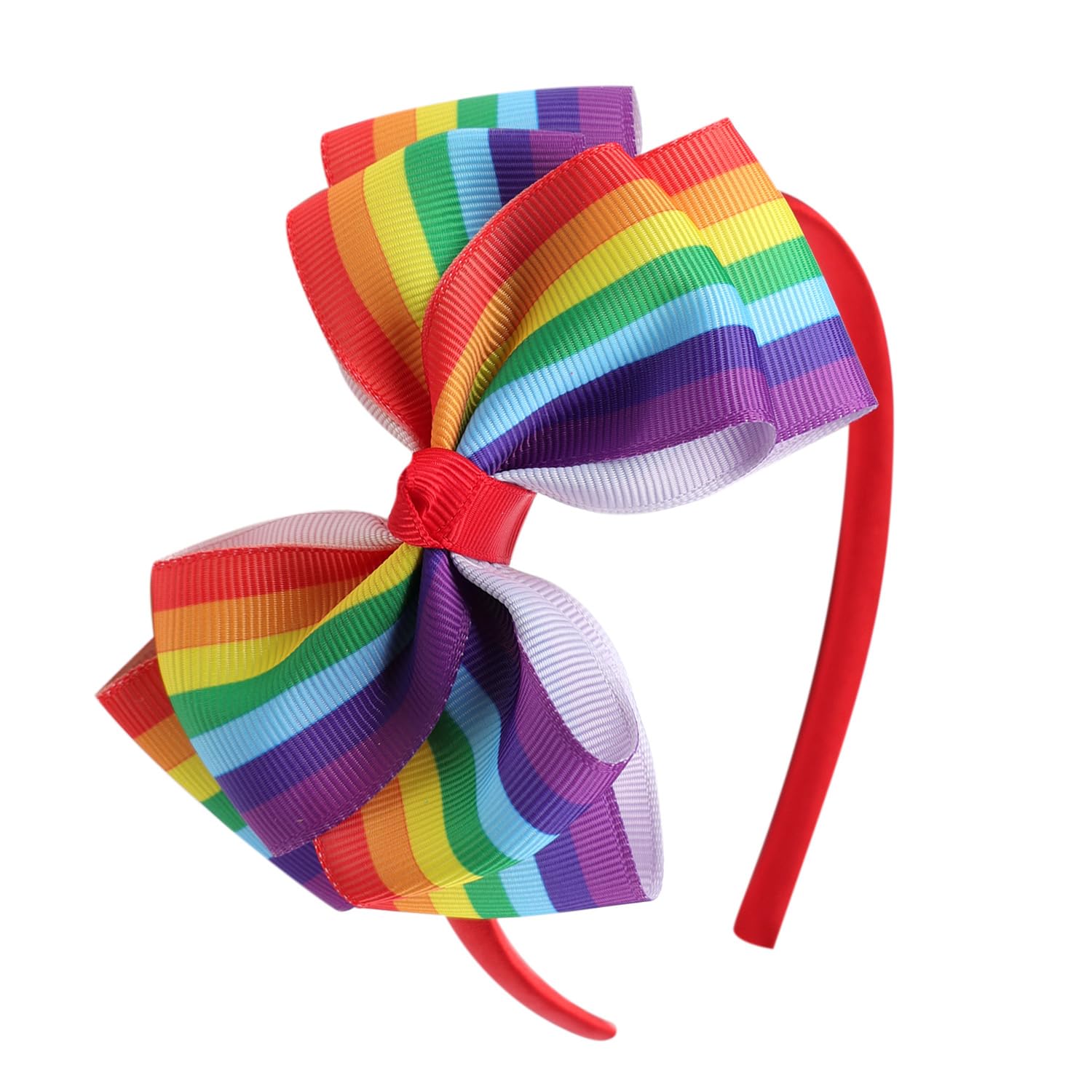 Double-Layered Cute Bow Headbands for Girls & Toddlers – Multicolor, Stylish & Comfortable（Rainbow）