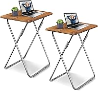 Vista 24 de Garden 4 you Mesa plegable para TV, mesa de comedor para TV con parte superior de MDF resistente, bandejas de comedor para sala de estar sin Negro