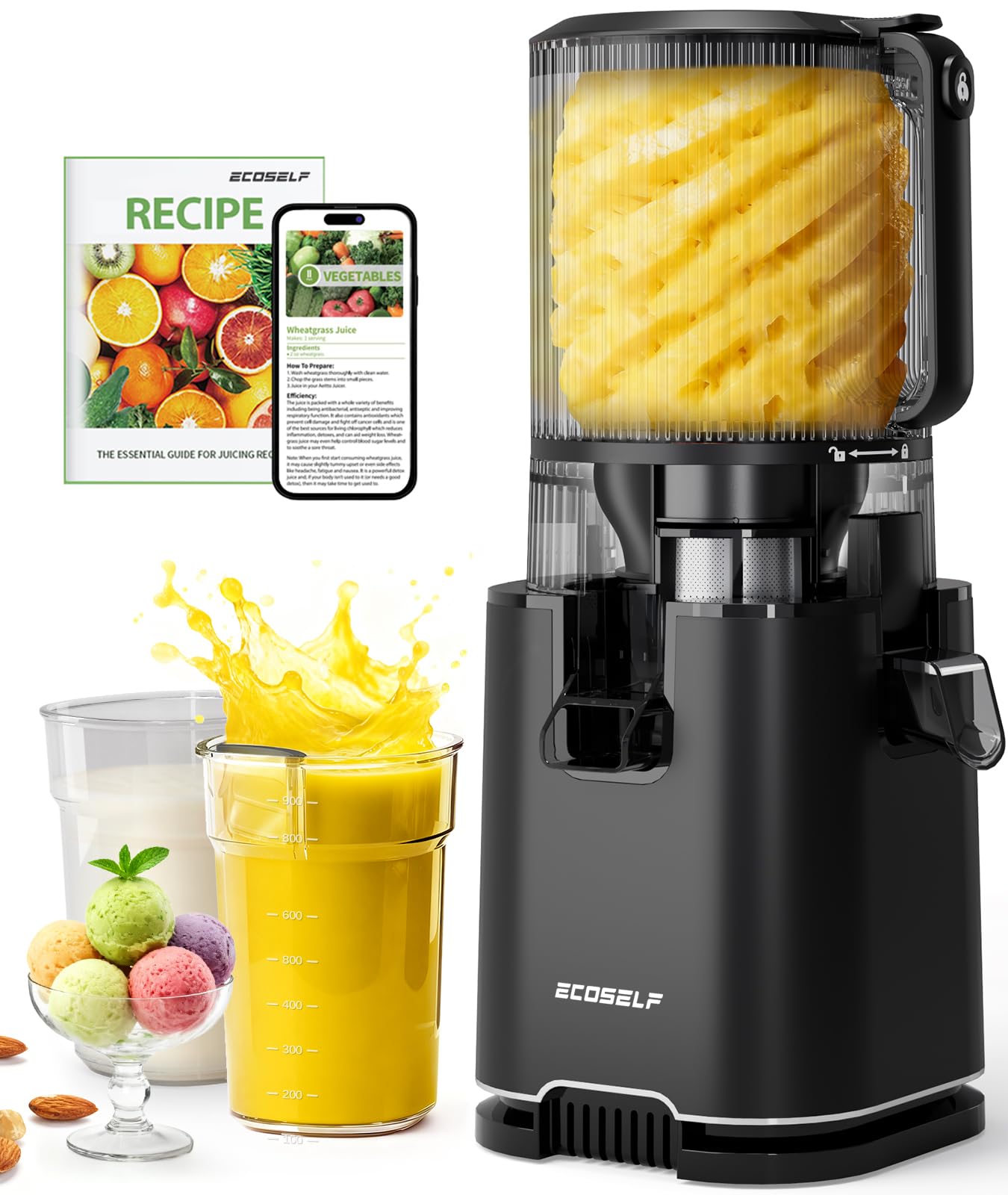 Photo 1 of ECOSELF Cold Press Juicer - Self Feeding, Slate