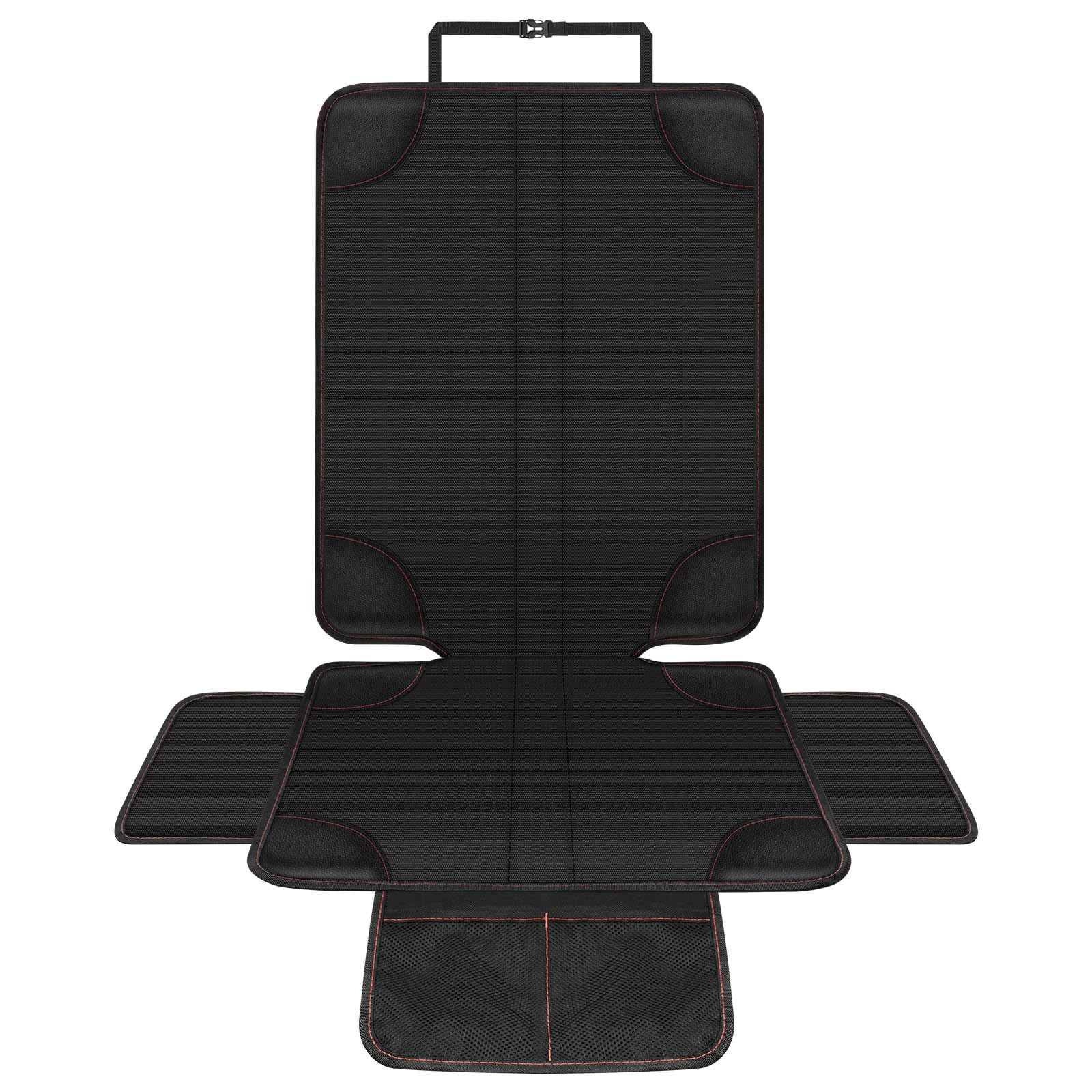 HOTUT Kindersitzunterlage,Auto Kindersitz Sitzschoner mit Netztaschen,Rutschfest Wasserabweisender Autositzschoner,Isofix kompatibel,Autositzauflage Sitzschutz,Dick gepolstert