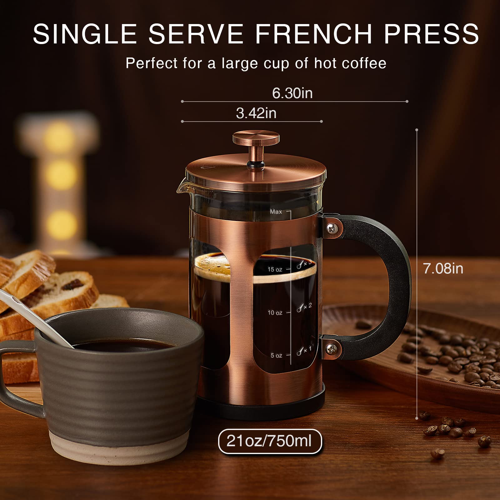 Bayka21 Ounce Liter French Press Coffee Tea Maker Desertcart