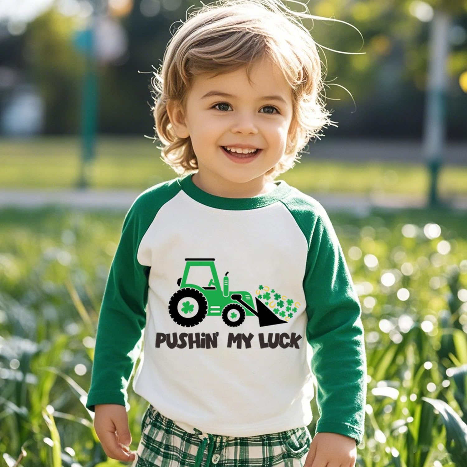 Toddler St Patricks Day Shirt Boys Girls Green Lucky Shamrock Clover Tees Kids Long Sleeve Saint Patrick's Tee Tops 2-7T - Image 3