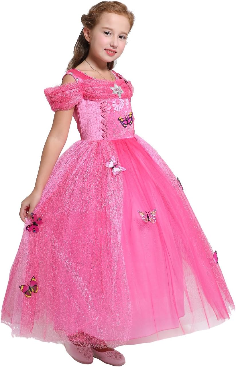 Dressy DaisyDressy Daisy Toddler Girls' Princess Fancy Dress Up Costume Christmas Halloween Outfit Butterfly Size 4T Hot Pink