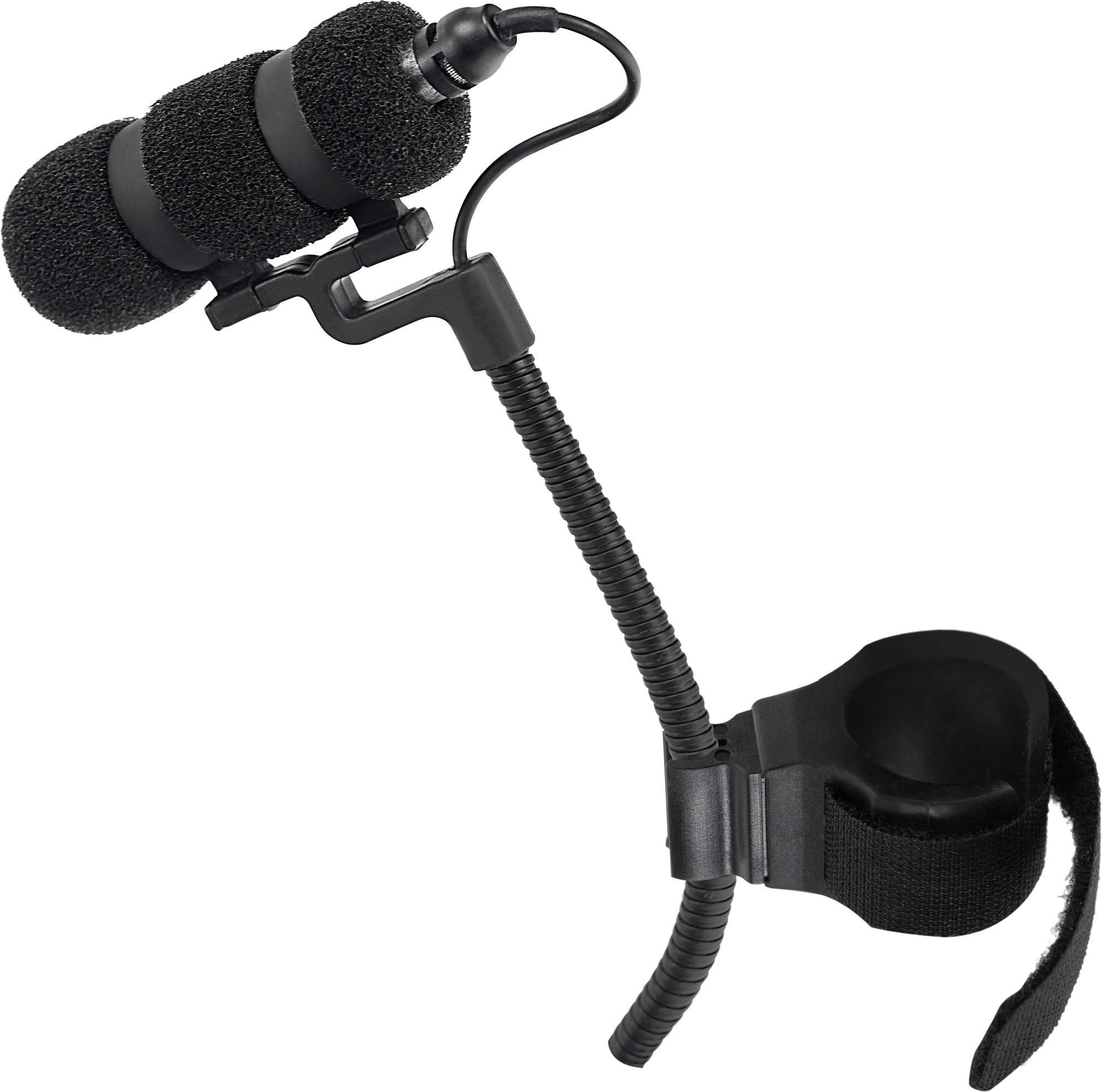 Pronomic Set MCM-100F Clipmikrofon mit Halter (Kondensator Mikrofon, Schwanenhals, Halter für Flöten, Phantomspeisung, XLR Adapter, Case) schwarz