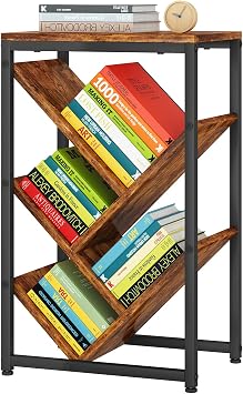 IBUYKE 5 Tier Tree Bookcase, Small Book Shelf, Brown TBC003H