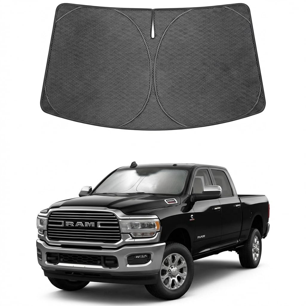 Proadsy Custom Fit 2009-2026 Dodge RAM Windshield Sun Shade, Blocks Heat
