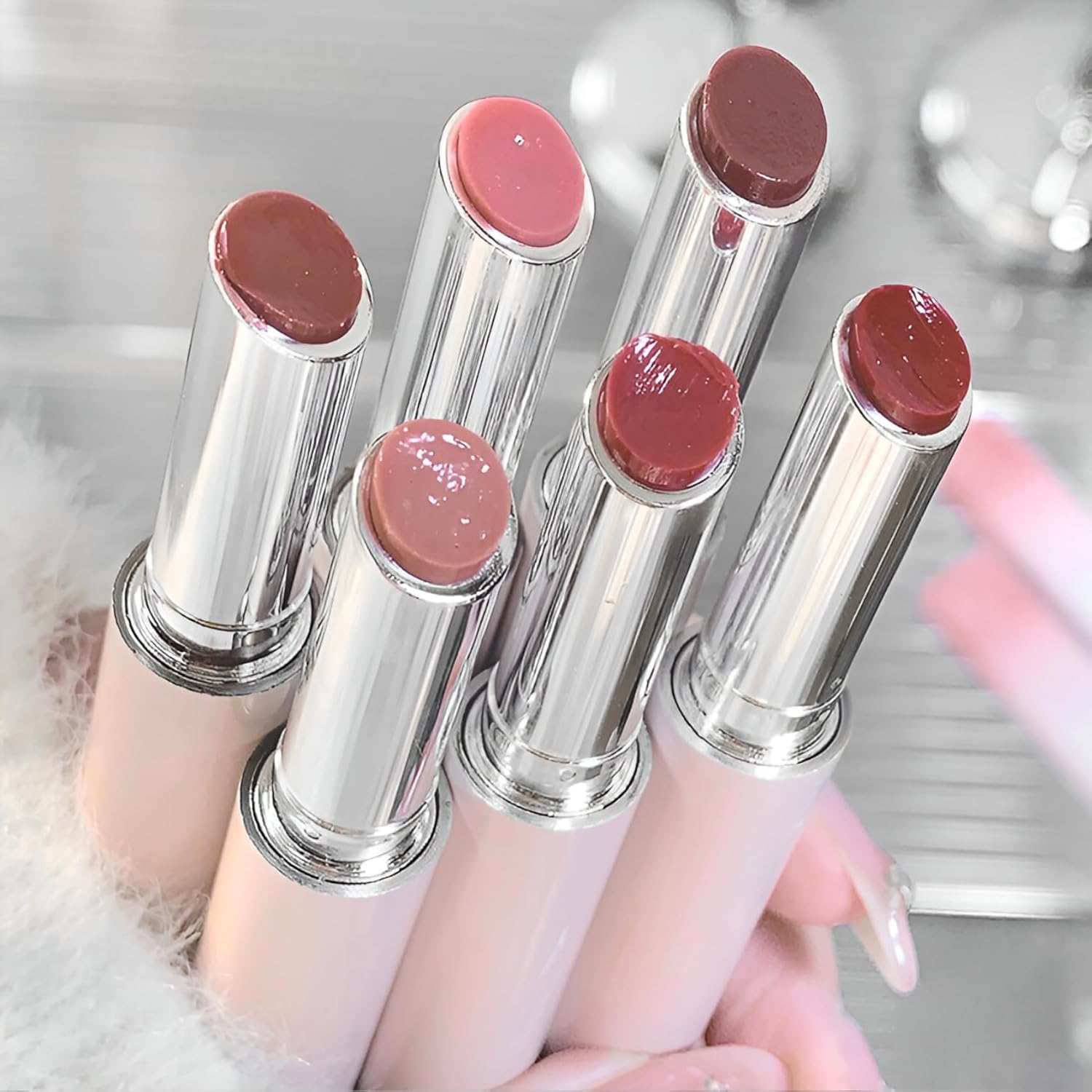Gege Bear Solid Lip Gloss | Luxury Glossy Lipstick with Rich Color & Hydration | Hydrating Moisturizing Lip Tint | Smooth Balm-Like Texture | High-Pigment Long-Lasting Waterproof Shades in Nude & Bold | High Shine Lips Gloss Stick | Stylish Lipsticks for Women (03# Cuckoo, 2g)-image-17