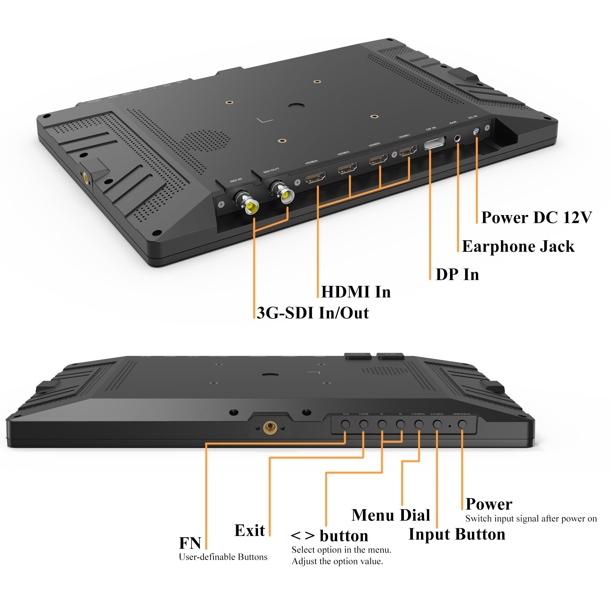 LILLIPUT A13 3840 x 2160 Ultra HD 4K OLED OLED, lustrzanka, monitor polowy, HDMI/ 3G-SDI/DP, HDR, 3D-LUT, monitor polowy, wyświetlacz polowy