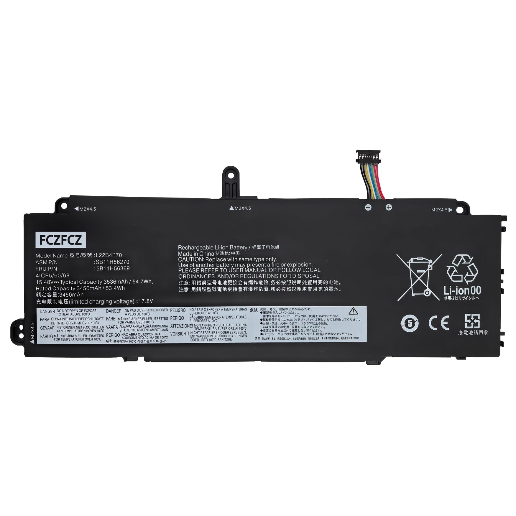 Amazon.com: FCZFCZ L22B4P70 Battery 54.7Wh 3536mAh Replacement for