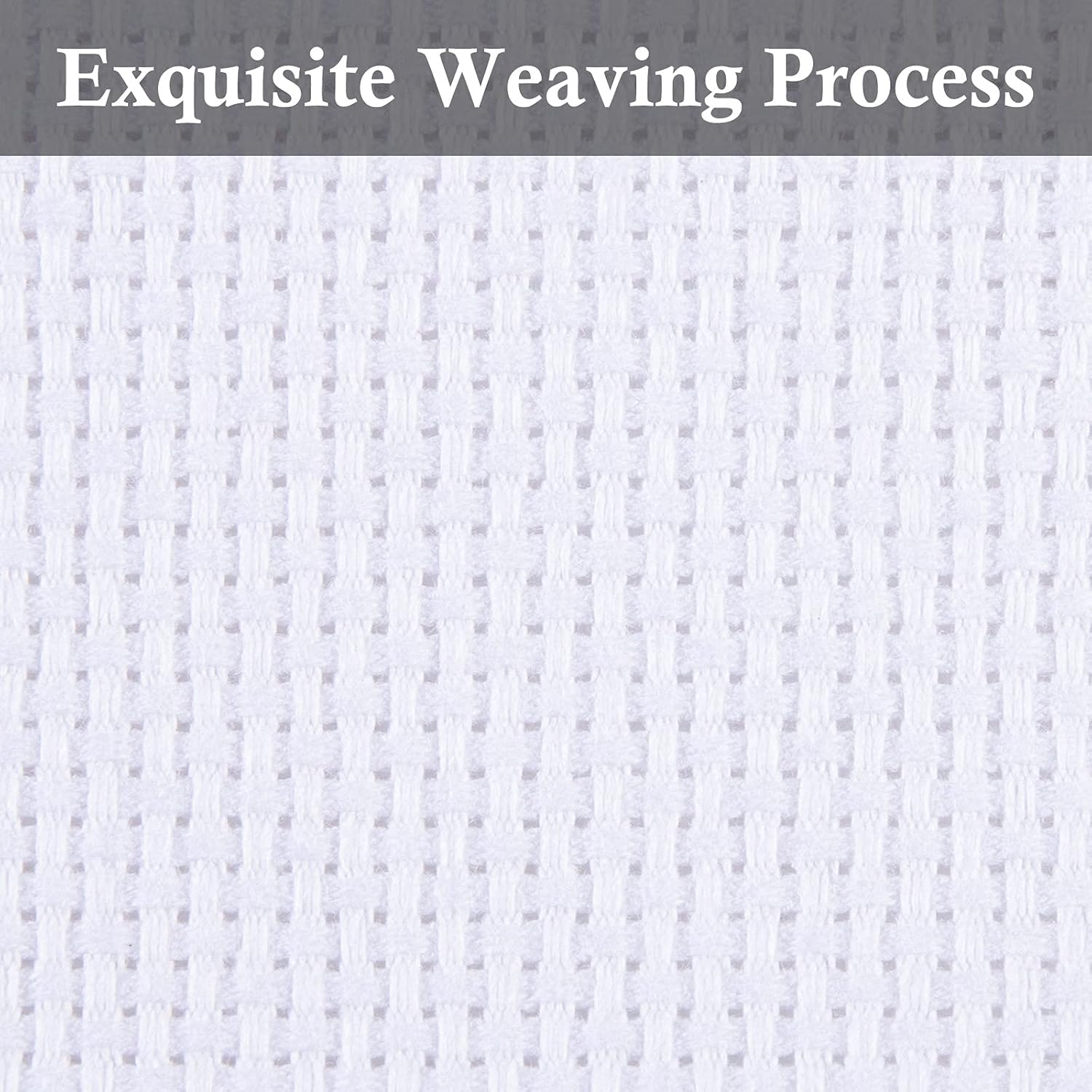 Aida Cloth Big Size 11 Count, White Cross Stitch Fabric, 39 inch b