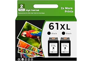 Remanufactured HP61XL Black Ink Cartridge 2-Pack for HP 5530 4500 2540 4630...