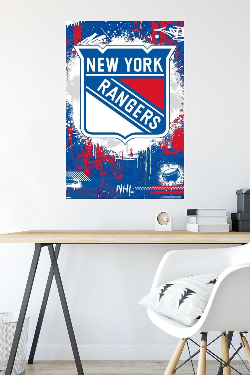 NHL New York Rangers - Maximalist Logo 23 Wall Poster, 34L" x 22.4W", Unframed Version - Image 4