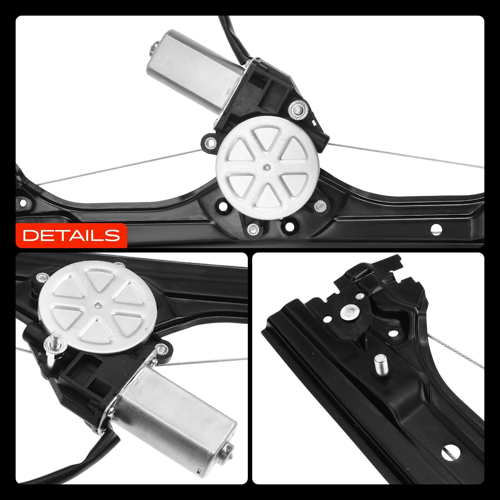 Frankberg Alzacristallo Meccanismo alzacristallo Elettrico con Motore 2-Poli Anteriore sinistro senza piastra 2/3 porte Compatibile con 500 312 500C/595C/695C Replace# 68070267AC