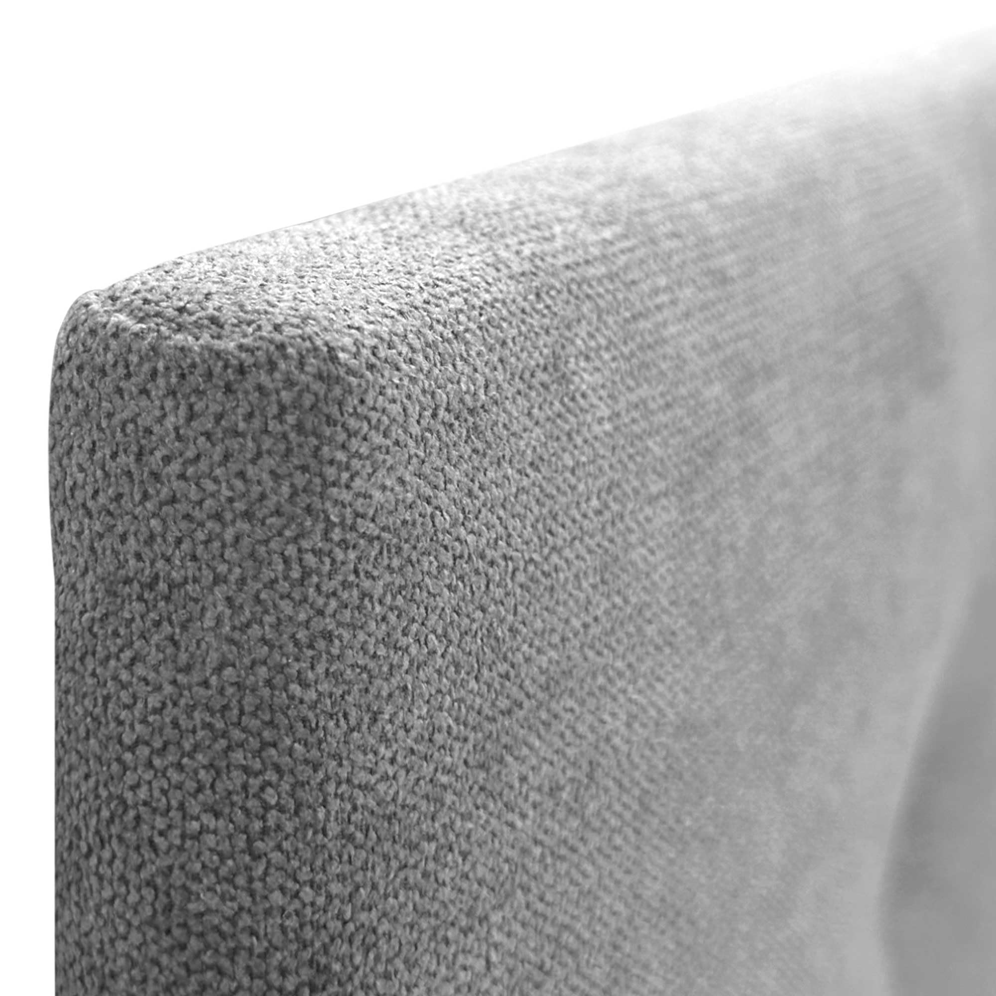 DHOME Gepolstertes Kopfteil ACUALINE 8cm Dick - Stoff und Kunstleder für Betten (Stoff Grau, 145cm für 120/135/140)