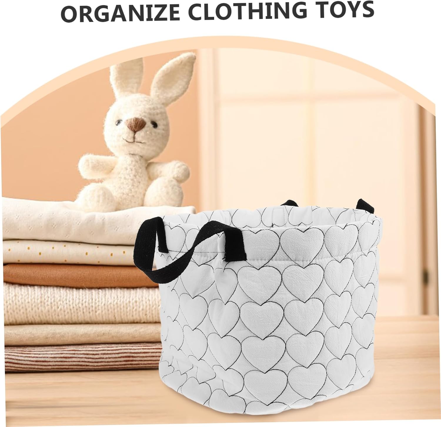KOMBIUDA Cloth Storage Bin Versatile Organizer for Diapers Towels Toys and Portable Boys and Girls Laundry Basket Easy to Clean Storage Holder for Nursery Organization